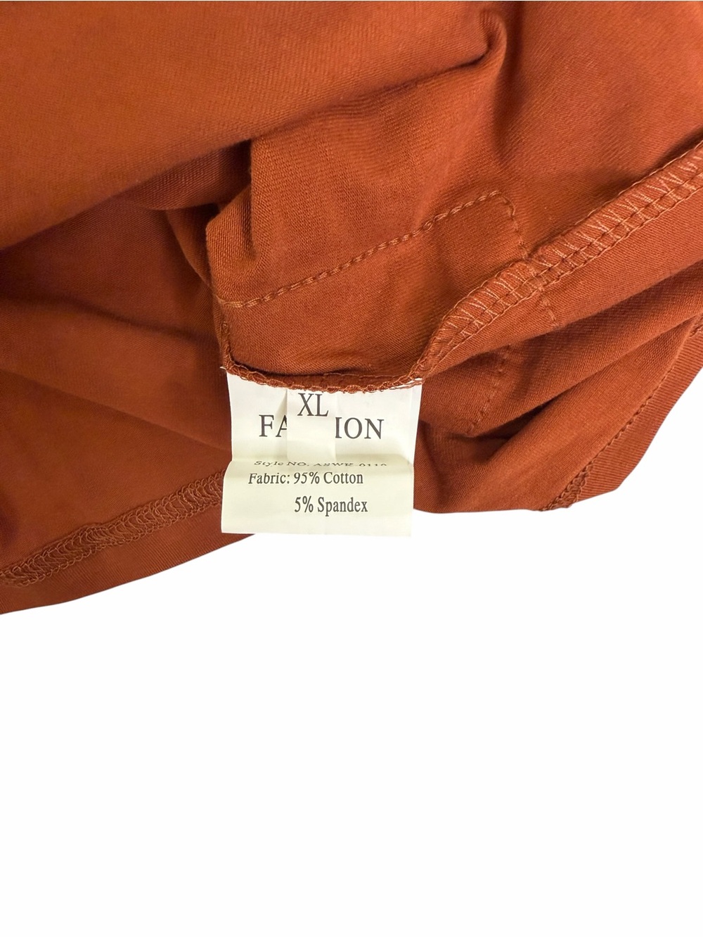 Rust Orange Short Sleeve Romper with Pockets - Picture 3 of 3